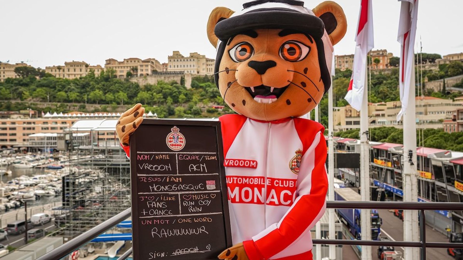 vrooom acm mascot monaco